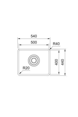 Franke Maris Quiet MQX 110.50 RVS Zlewozmywak 50x40 cm Podbudowa 122.0694.477