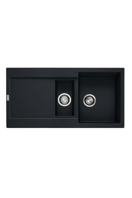 Franke Maris MRG 651 Fragranite Matowy Czarny 1,5 Zlew 97 x 50 cm Montaż z Obszarem Ociekającym 114.0628.993