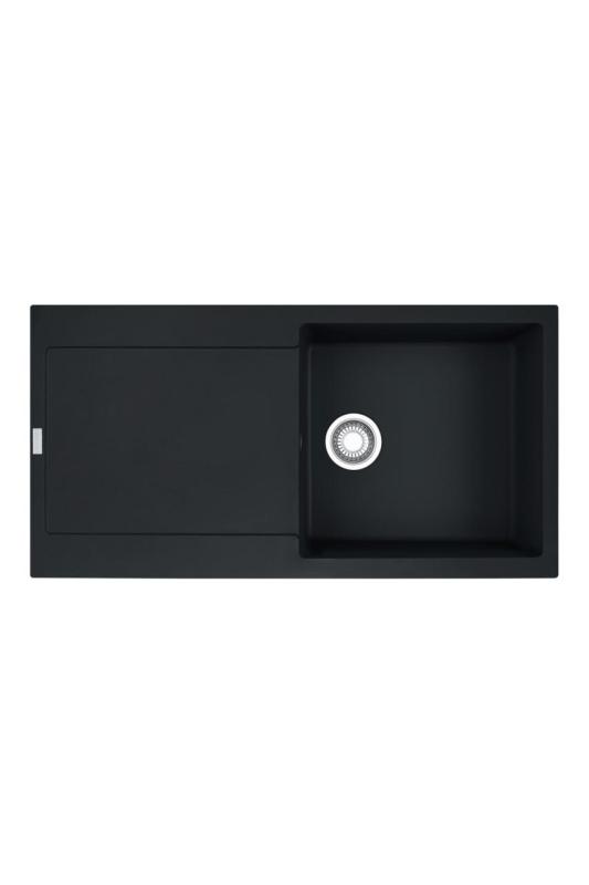 Franke Maris MRG 611-97 Fragranite Matowy Czarny Zlew 97 x 50 cm Montaż z Kącikiem do Odpływu 114.0628.967