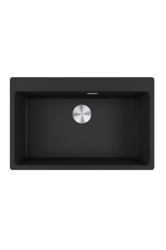 Franke Maris MRG 610-70 TL Fragranite Matowy Czarny Zlew 78 x 50 cm Montaż z Otworem na Kran 114.0668.727