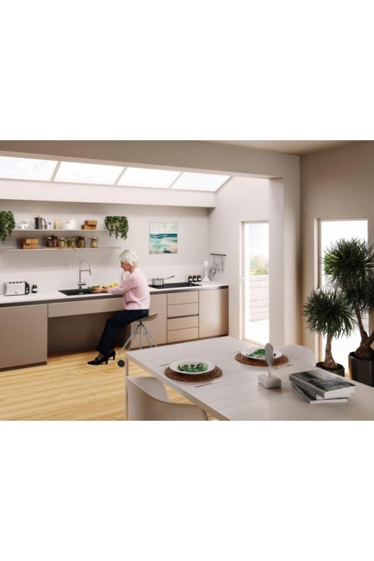 Franke Maris MRG 610-60 Care Fragranite Mat Czarny płytki zlew dla osób niepełnosprawnych 635 x 559 mm Montaż z otworem na kran 114.0729.484