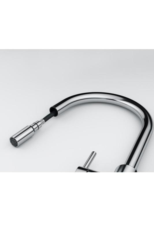 Franke Lina Kuchenny Mikser Chrom z Wyciąganym Prysznicem Ręcznym 115.0693.229