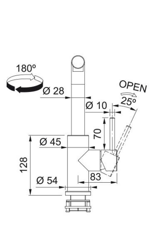 Franke Smart Glenda Kran kuchenny ze stali nierdzewnej z wysuwaną wylewką 115.0706.986