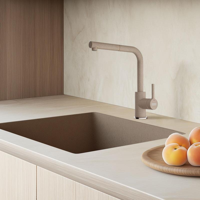 Franke Lina L Kran kuchenny Oyster z wyciąganą wylewką 115.0728.487