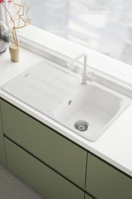 Franke Lina L Kran kuchenny Polar White z Wyciąganą Wylewką 115.0728.485