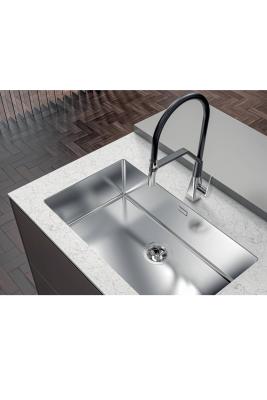Foster Phantom Slimline RVS Zlew 40x40cm Podbudowa dla ceramicznych blatów kuchennych 1208971123