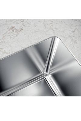Foster Phantom Slimline RVS Zlew 40x40cm Podbudowa dla ceramicznych blatów kuchennych 1208971123