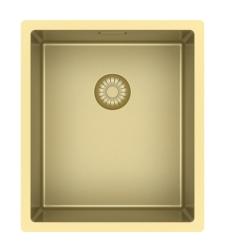 Pure.Sink Exclusivo Złoty zlew 34x40 cm 10mm promień montaż podtynkowy, montaż równoległy i montaż nawierzchniowy PEX3440-60