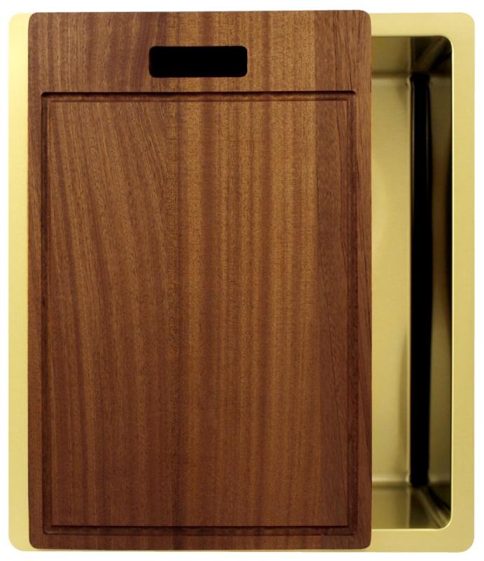 Pure.Sink Exclusivo Złoty zlew 34x40 cm 10mm promień montaż podtynkowy, montaż równoległy i montaż nawierzchniowy PEX3440-60