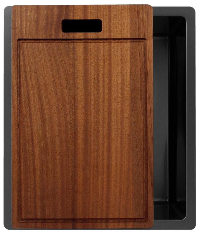 Pure.Sink Exclusivo Gun metal zlew 34x40 cm, promień 10mm, montaż podblatowy, równoległy i nadblatowy PEX3440-61