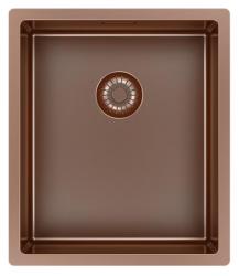 Pure.Sink Exclusivo Miedziany zlewozmywak 34x40 cm promień 10mm, montaż podblatowy, równoległy i nadblatowy PEX3440-62