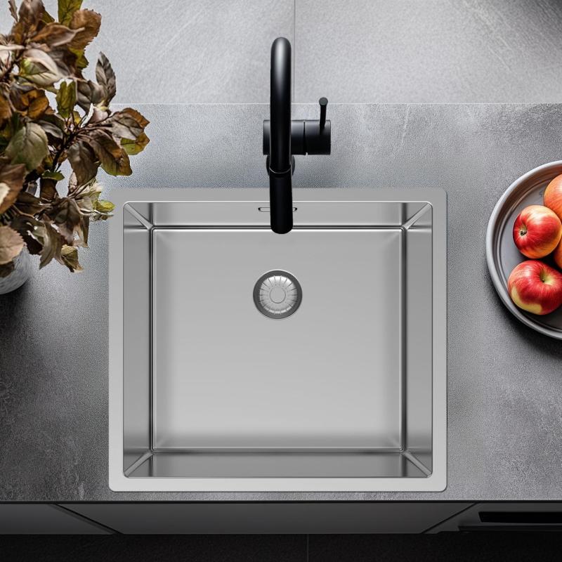 Pure.Sink Exclusivo RVS zlew 45x40 cm promień 10mm do montażu podszafkowego, na poziomie i na wierzchu PEX4540-02