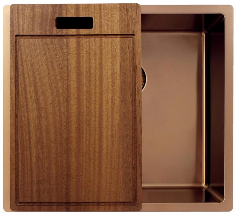 Pure.Sink Exclusivo Miedziany zlew 45x40 cm promień 10mm montaż podblatowy, równoległy i nadblatowy PEX4540-62