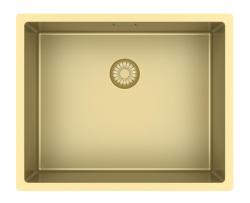 Pure.Sink Exclusivo Złoty zlew 50x40 cm promień 10mm podbudowa, montaż równoległy i nadbudowa PEX5040-60