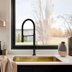 Pure.Sink Exclusivo Złoty zlew 50x40 cm promień 10mm podbudowa, montaż równoległy i nadbudowa PEX5040-60