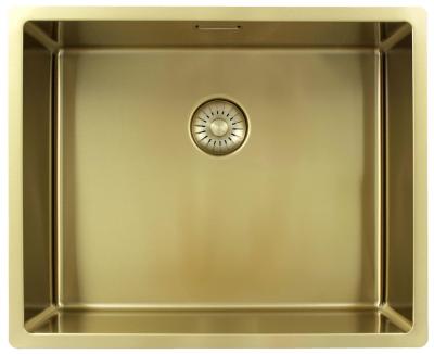 Pure.Sink Exclusivo Złoty zlew 50x40 cm promień 10mm podbudowa, montaż równoległy i nadbudowa PEX5040-60