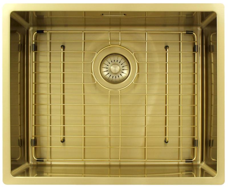 Pure.Sink Exclusivo Złoty zlew 50x40 cm promień 10mm podbudowa, montaż równoległy i nadbudowa PEX5040-60