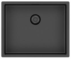 Pure.Sink Exclusivo Gun metal zlew 50x40 cm, promień 10mm, montaż podblatowy, równoległy i nadblatowy PEX5040-61