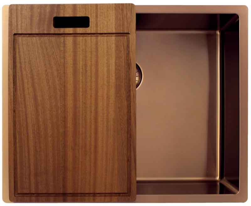 Pure.Sink Exclusivo Miedziany zlew 50x40 cm promień 10mm do montażu podszafkowego, płaskiego i nadbudowy PEX5040-62