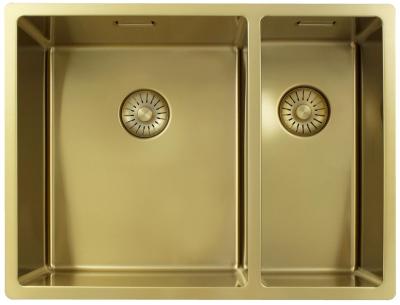 Pure.Sink Exclusivo Złoty 1,5 półtora zlewozmywak 34+18 cm promień 10mm PEX341840-60