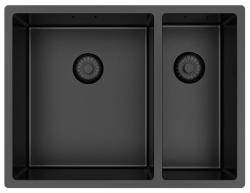 Pure.Sink Exclusivo Gun Metal 1,5 półtorakomorowy zlewozmywak 34+18 cm promień 10mm PEX341840-61