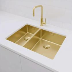 Pure.Sink Exclusivo Złoty 1,5 półtorakoma zlew 18+34 cm promień 10mm PEX183440-60