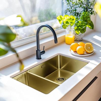 Pure.Sink Exclusivo Złoty 1,5 półtorakoma zlew 18+34 cm promień 10mm PEX183440-60
