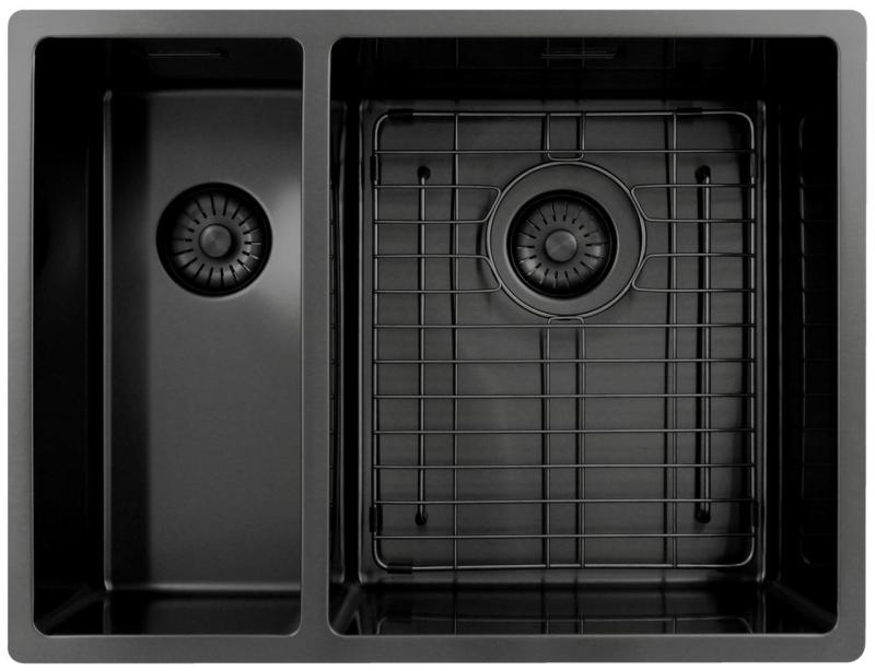 Pure.Sink Exclusivo Gun Metal 1,5 półtora zlewozmywaka 18+34 cm 10mm promień PEX183440-61