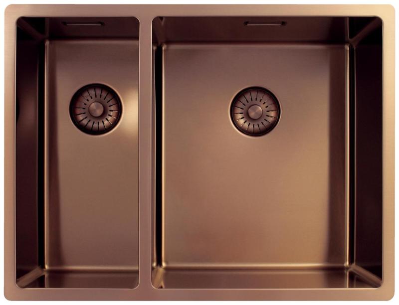 Pure.Sink Exclusivo Miedziany 1,5 półtorakomorowy zlew 18+34cm promień 10mm PEX183440-62