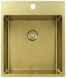 Pure.Sink Exclusivo Złoty zlew 44x52 cm Tapwing z otworem na baterię o promieniu 10mm PEX4040T-60