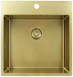 Pure.Sink Exclusivo Złoty zlew 49x52 cm Tapwing z otworem na baterię o promieniu 10mm PEX4540T-60