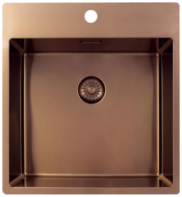 Pure.Sink Exclusivo Miedziany zlewozmywak 49x52 cm Tapwing z otworem na baterię o promieniu 10mm PEX4540T-62