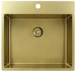 Pure.Sink Exclusivo Złoty zlew 54x52 cm Tapwing z otworem na baterię o promieniu 10mm PEX5040T-60
