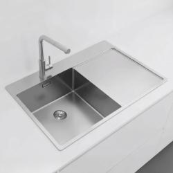 Pure.Sink Exclusivo RVS zlew z częścią ociekową 78x52 cm Tapwing po lewej stronie PEX4078LT-02