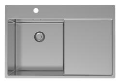 Pure.Sink Exclusivo RVS zlew z częścią ociekową 78x52 cm Tapwing po lewej stronie PEX4078LT-02