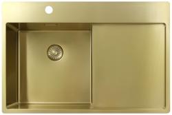 Pure.Sink Exclusivo Złoty zlew z miejscem na ociekanie 78x52 cm Tapwing po lewej stronie PEX4078LT-60