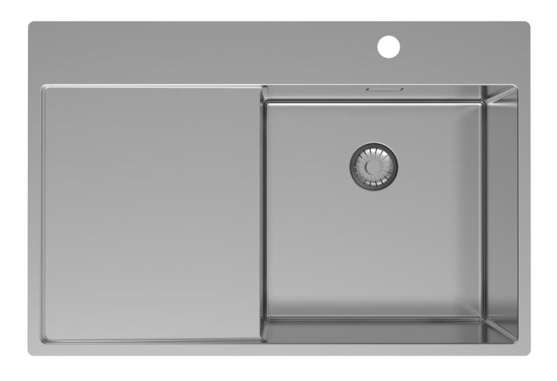 Pure.Sink Exclusivo stal nierdzewna zlew z obszarem ociekającym 78x52 cm Tapwing po prawej stronie PEX4078RT-02