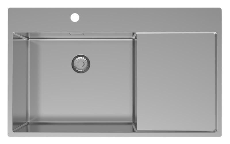 Pure.Sink Exclusivo stal nierdzewna zlew z częścią ociekającą 86x52 cm Tapwing po lewej stronie PEX5086LT-02