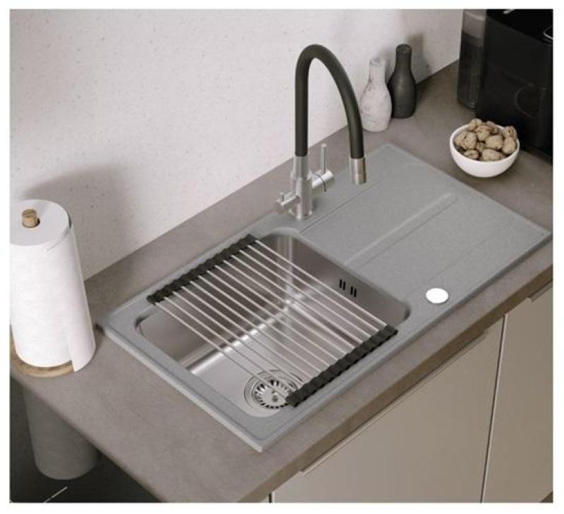 Quadri Selene Kuchenny kran ze stali nierdzewnej 3-drożny z elastycznym wylewem i dodatkowym złączem do filtrowanej wody 1208971407