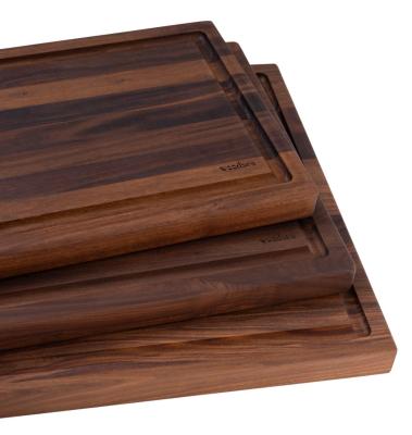 Woodsea Butcher Groove L - Deska do krojenia z orzechowego drewna z rowkiem na sok 60x45 cm 1208971536
