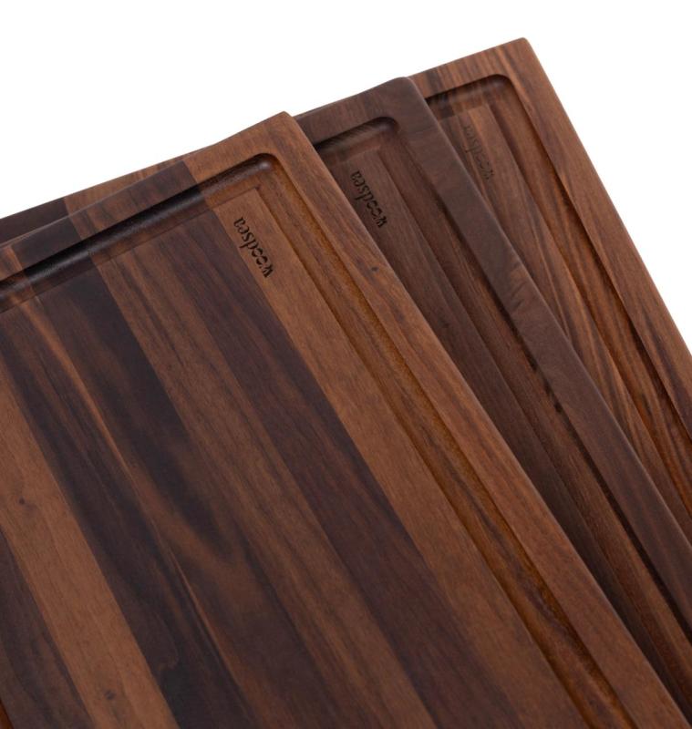 Woodsea Butcher Groove L - Deska do krojenia z orzechowego drewna z rowkiem na sok 60x45 cm 1208971536