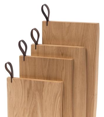 Woodsea Chop-Chop Oak S - Deska do krojenia z dębu 25x24cm z uchwytem ze skóry 1208971539