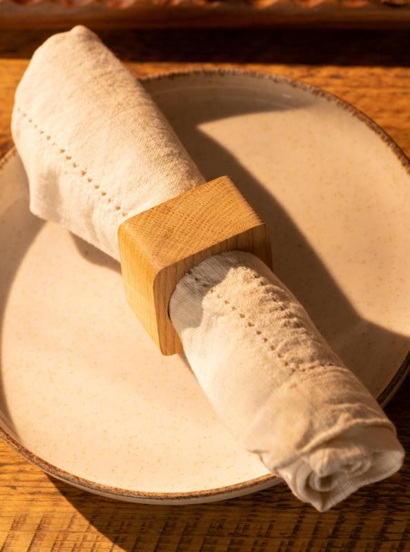 Pierścień na serwetki Woodsea Dąb - Dębowy pierścień na serwetki 5x5 cm 2 sztuki 1208971602