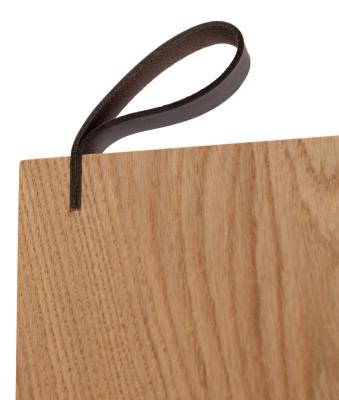 Woodsea Serving L - Dębowa deska do podawania 70x17 cm z uchwytem ze skóry 1208971616