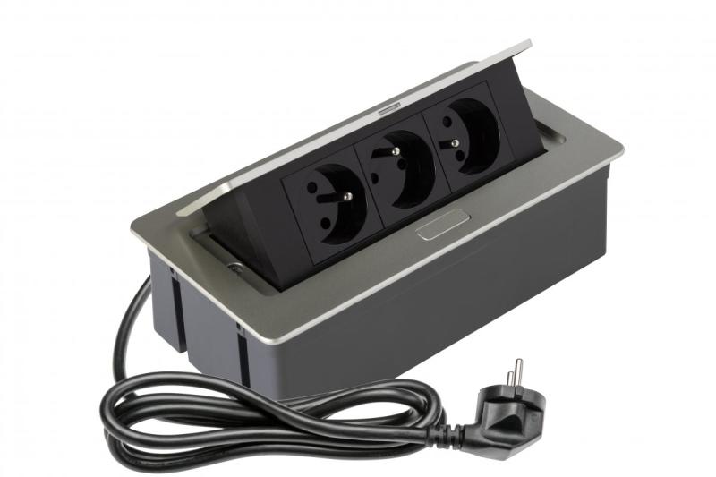 Gniazdo zasilające SOFT wysuwane, kabel zasilający 1,5m