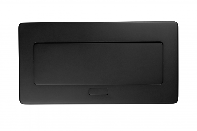 Gniazdo meblowe MULTISOFT, 2xSHUKO, USB A+C, RJ45, kabel HDMI 1,5 m, czarny