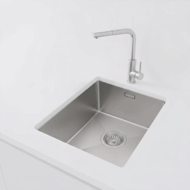 Pure.Sink Luxion Zlew ze stali nierdzewnej 36x40 cm podblatowy, wpuszczany i natynkowy PLX3640-02