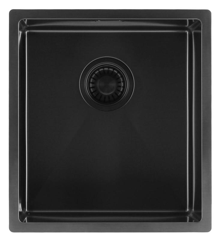 Pure.Sink Luxion PVD Czarna umywalka 36x40 cm podblatowa, wpuszczana i natynkowa PLX3640-63