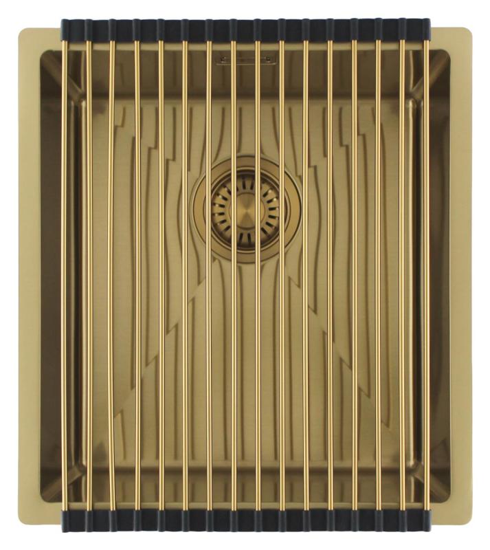 Pure.Sink Luxion Złoty zlew 36x40 cm podblatowy, wpuszczany i nablatowy PLX3640-60