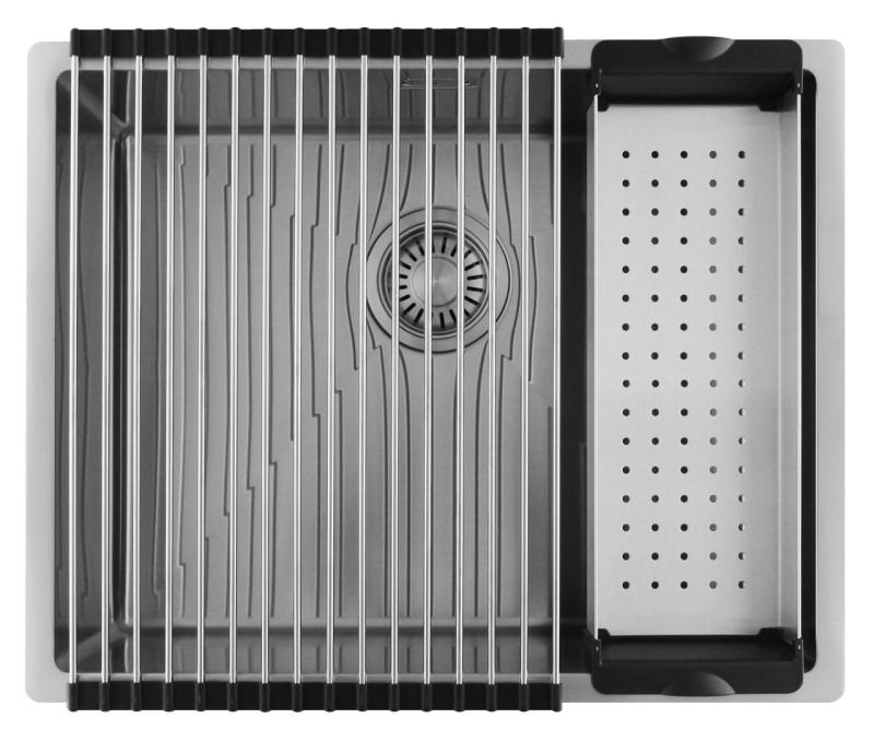 Pure.Sink Luxion Zlew ze stali nierdzewnej 50 x 40 cm do montażu podblatowego, wpuszczanego i natynkowego  PLX5040-02